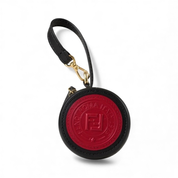 Fendi Keychain Calfskin Tote Bag Charm – Red Logo Patch, Gold Hardware - Picture 9 of 11